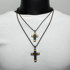 Black Lab Diamond Small Cross Pendant