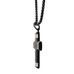 Matte Black Lab Diamond Small Cross Pendant