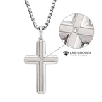 Steel Lab Diamond Cross Pendant