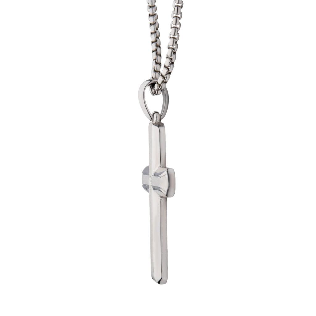 Steel Lab Diamond Cross Pendant
