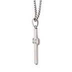 Steel Lab Diamond Cross Pendant