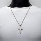 Steel Lab Diamond Cross Pendant