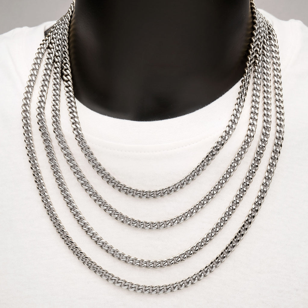 8mm Steel Miami Cuban Necklace