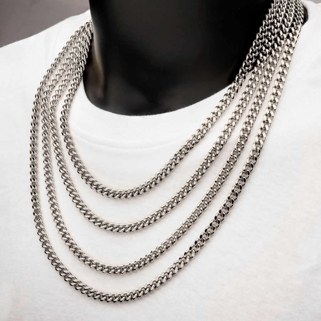 8mm Steel Miami Cuban Necklace