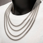 8mm Steel Miami Cuban Necklace