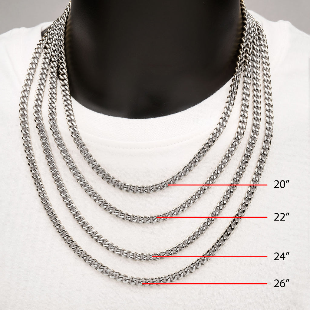 8mm Steel Miami Cuban Necklace