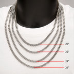 8mm Steel Miami Cuban Necklace