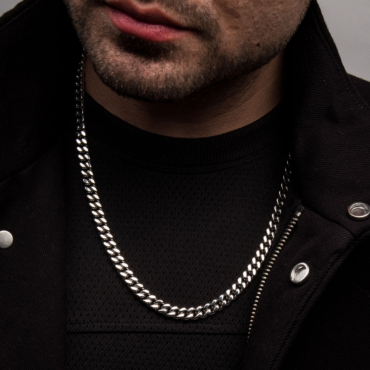 8mm Steel Miami Cuban Necklace