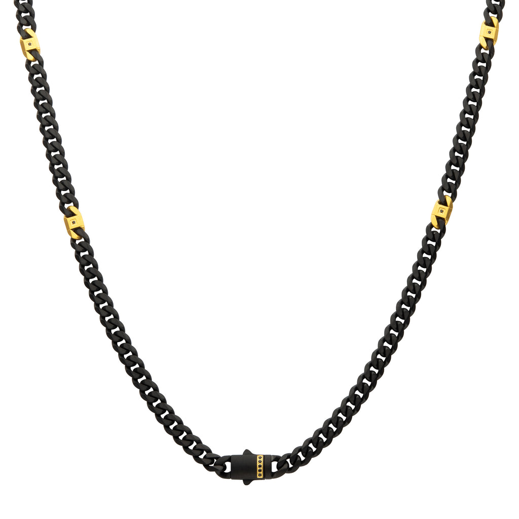 Matte 6mm Black Sapphire Miami Cuban Necklace