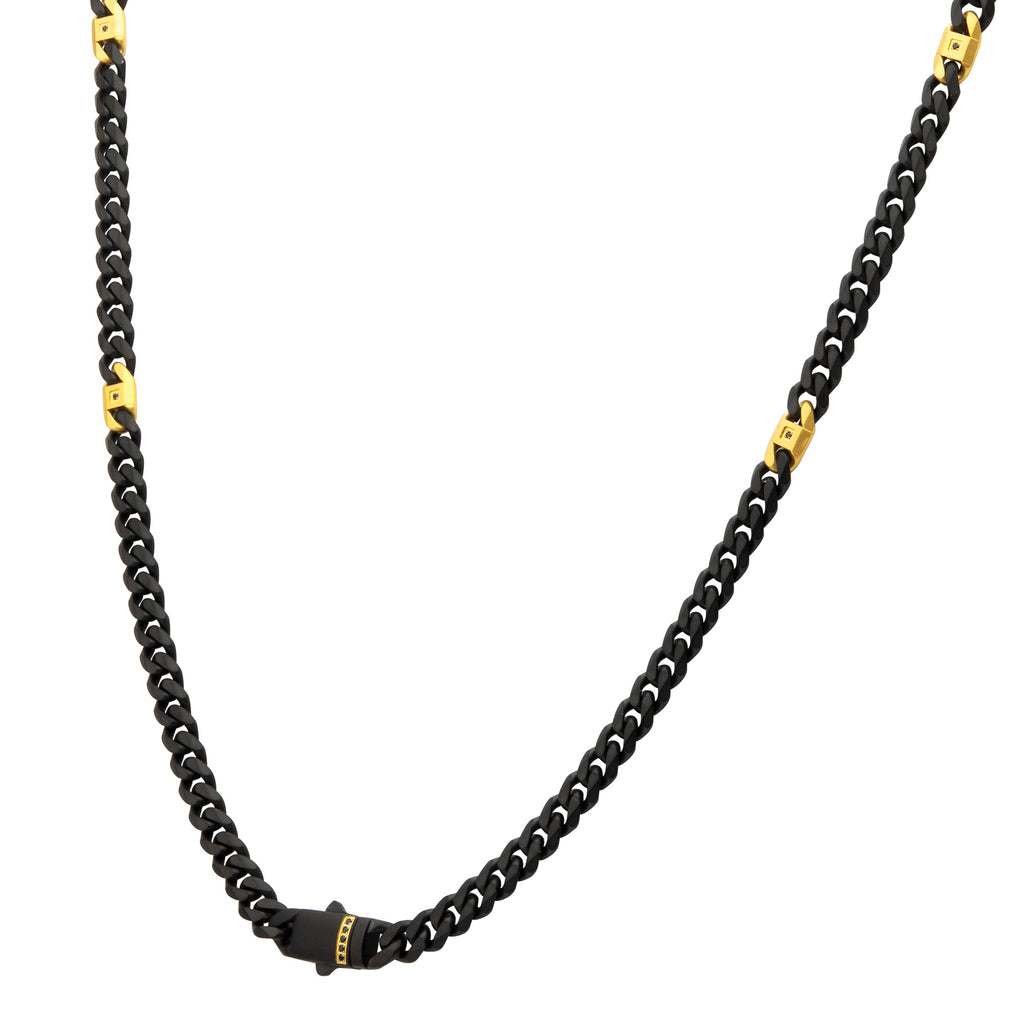 Matte 6mm Black Sapphire Miami Cuban Necklace
