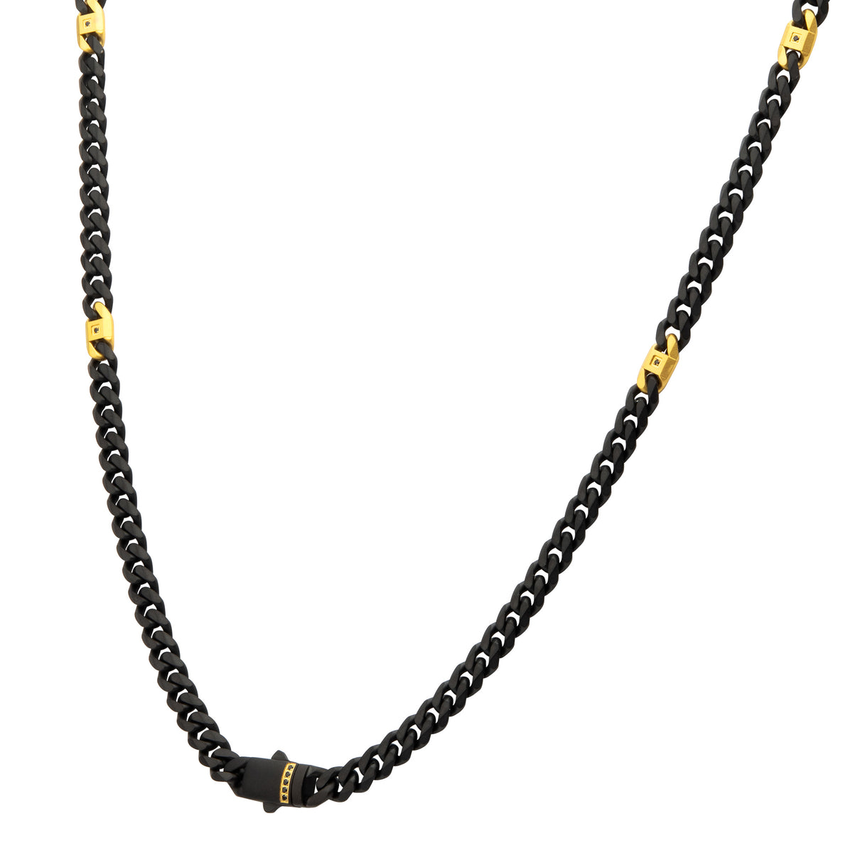 Matte 6mm Black Sapphire Miami Cuban Necklace