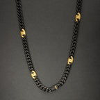 Matte 6mm Black Sapphire Miami Cuban Necklace