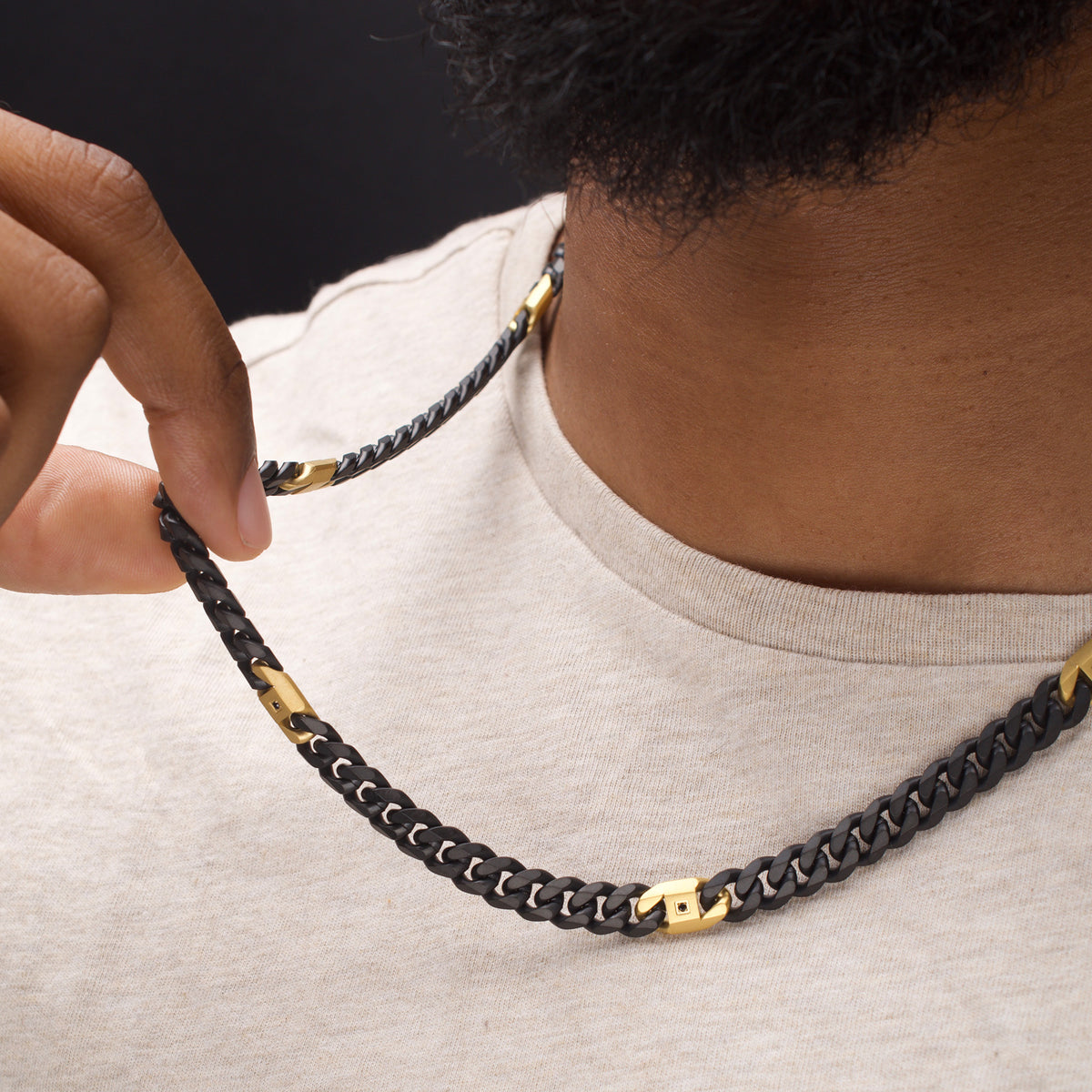Matte 6mm Black Sapphire Miami Cuban Necklace