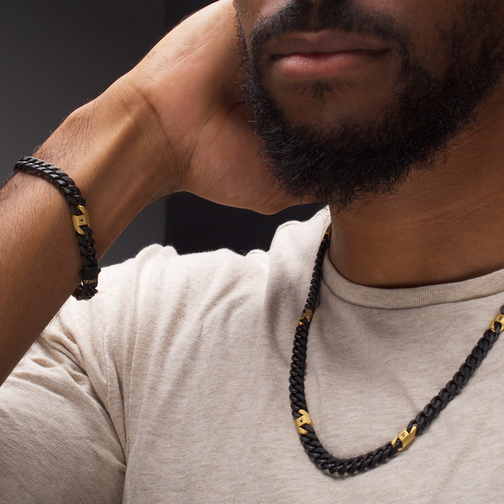 Matte 6mm Black Sapphire Miami Cuban Necklace