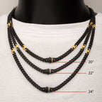 Matte 6mm Black Sapphire Miami Cuban Necklace