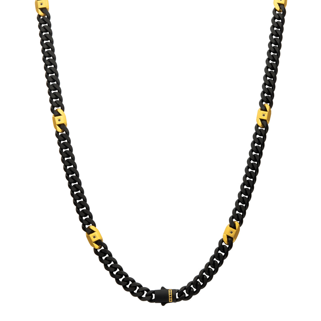 Matte 8mm Black Sapphire Miami Cuban Necklace
