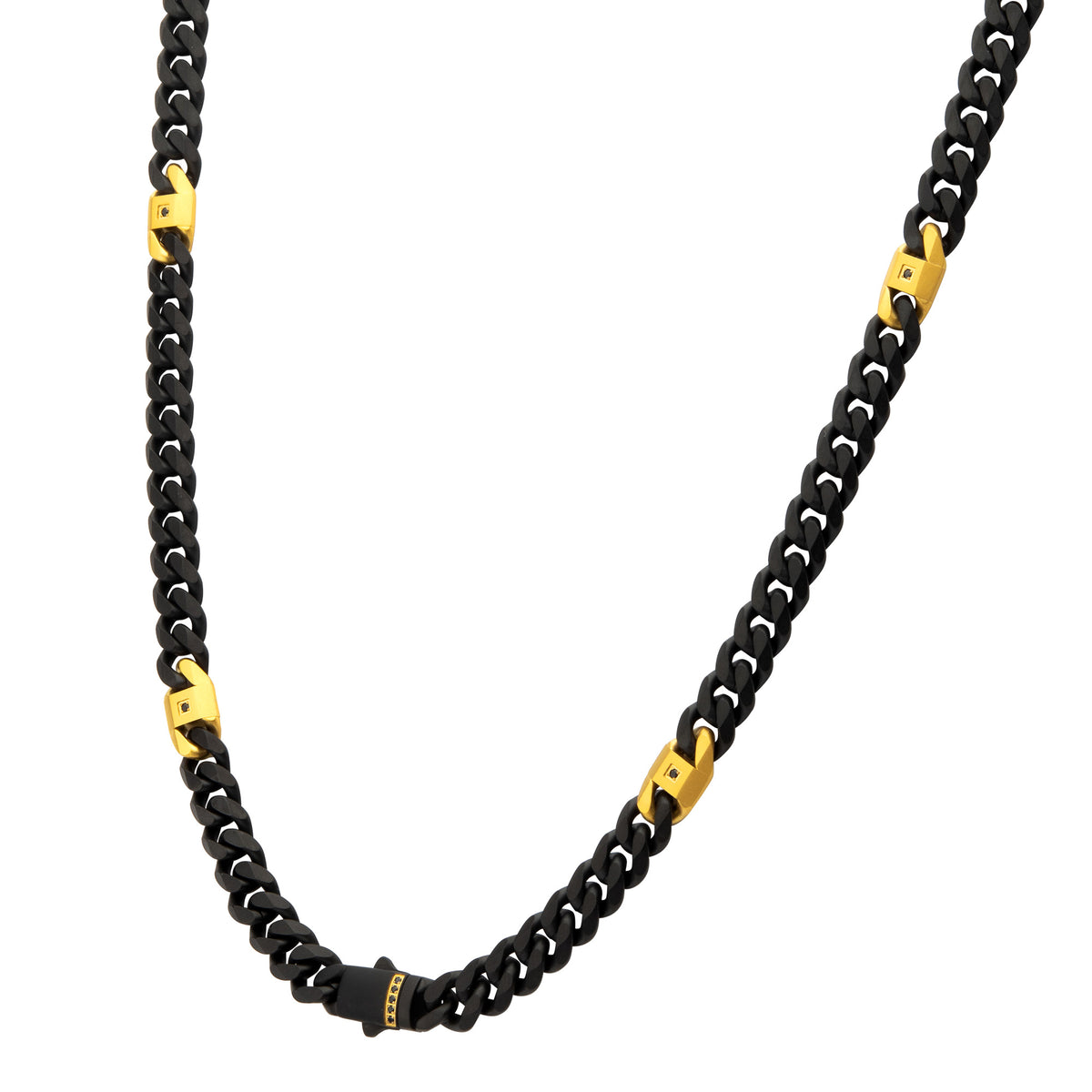 Matte 8mm Black Sapphire Miami Cuban Necklace