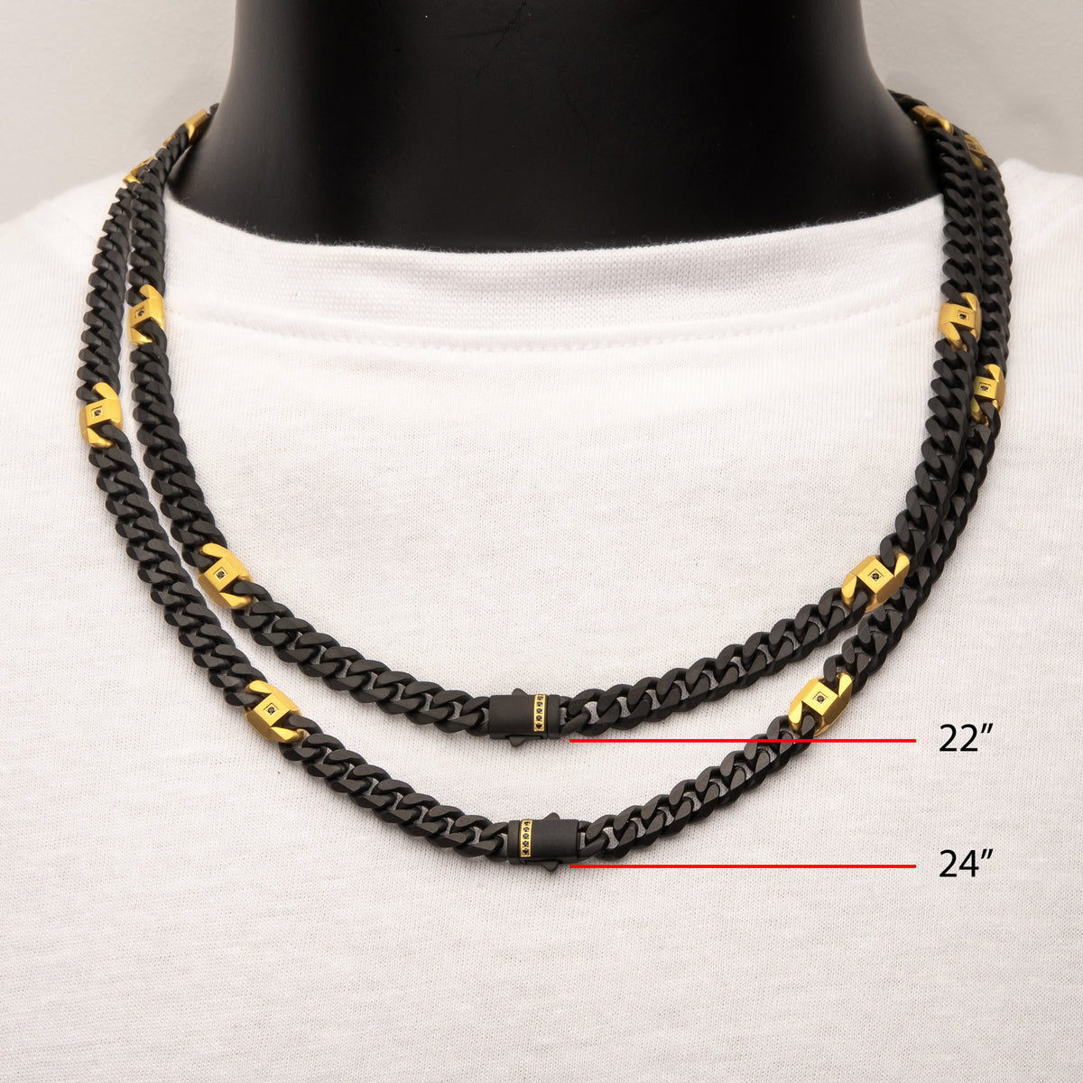 Matte 8mm Black Sapphire Miami Cuban Necklace