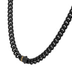 6mm Black Sapphire Miami Cuban Necklace