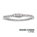 6mm Steel CZ Miami Cuban Bracelet