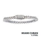 6mm Steel CZ Miami Cuban Bracelet