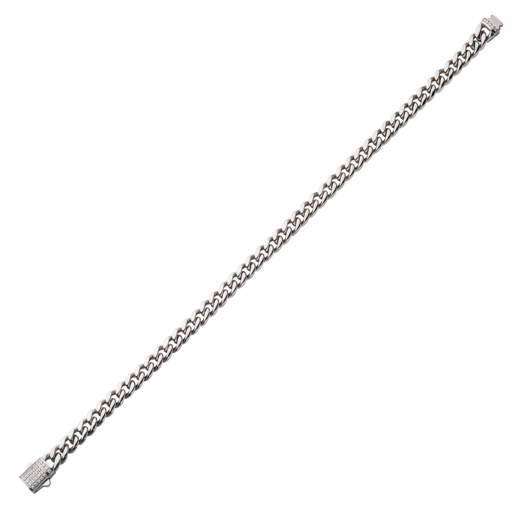 6mm Steel CZ Miami Cuban Bracelet
