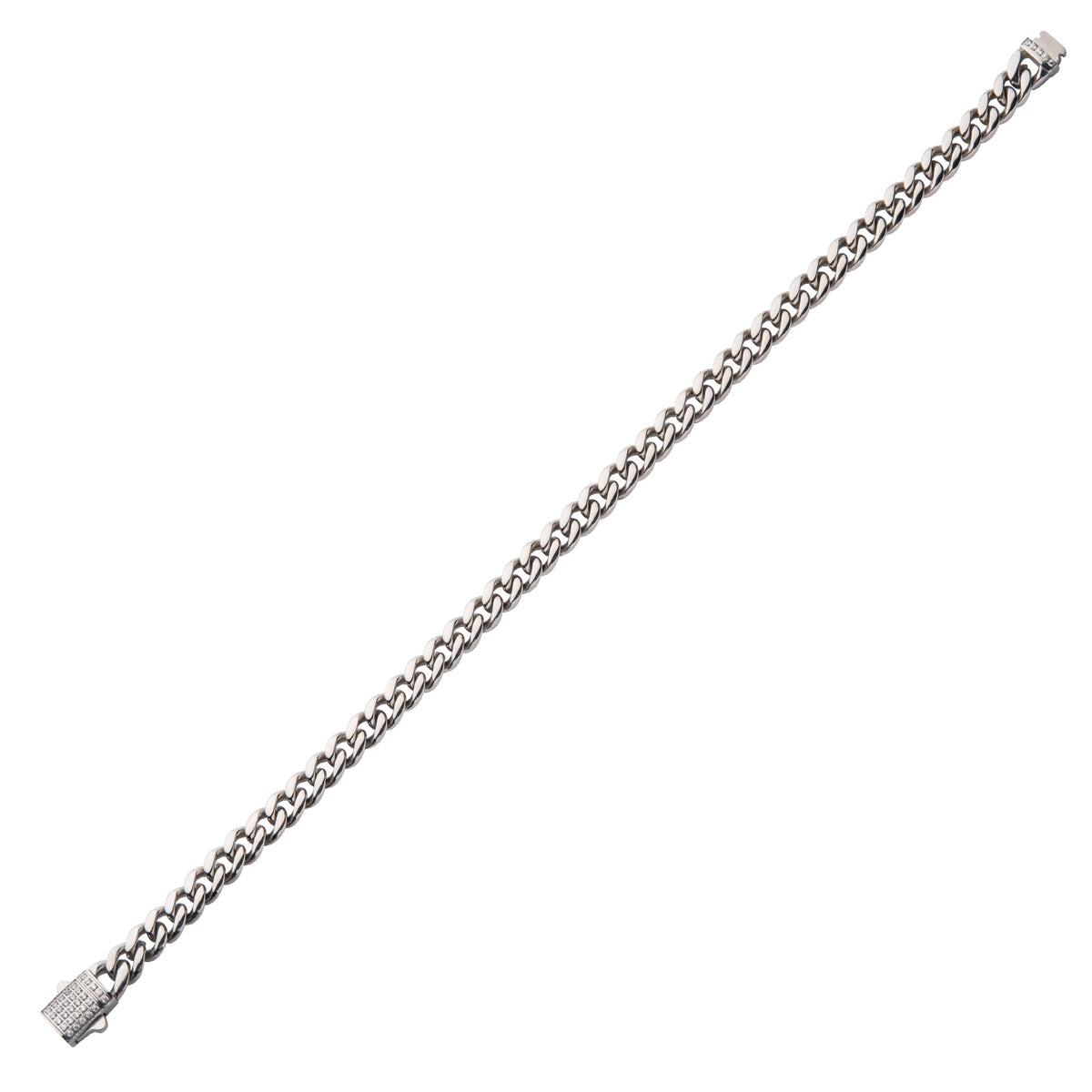 6mm Steel CZ Miami Cuban Bracelet