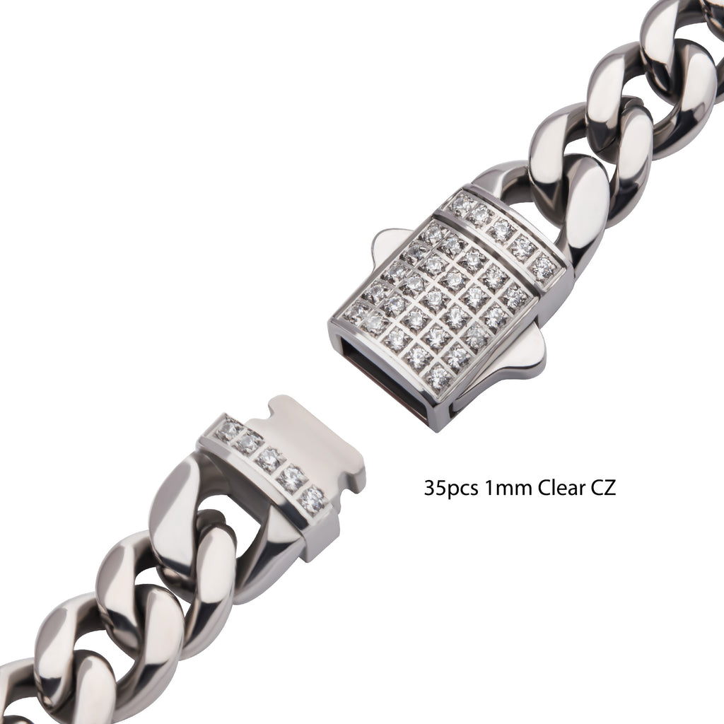 6mm Steel CZ Miami Cuban Bracelet