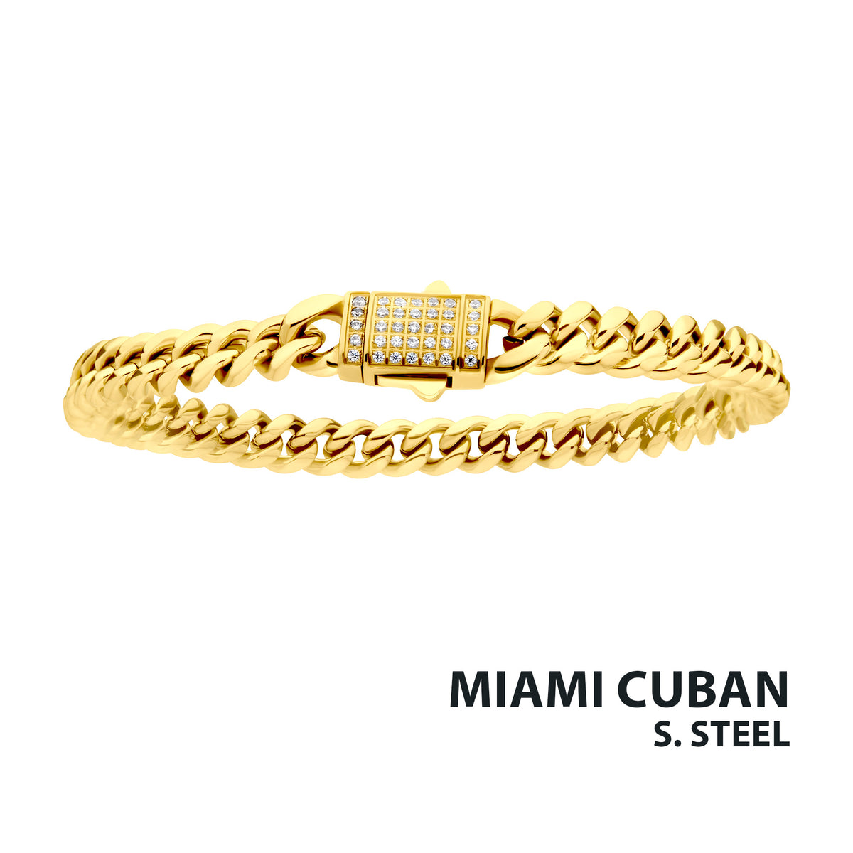 6mm Gold CZ Miami Cuban Bracelet