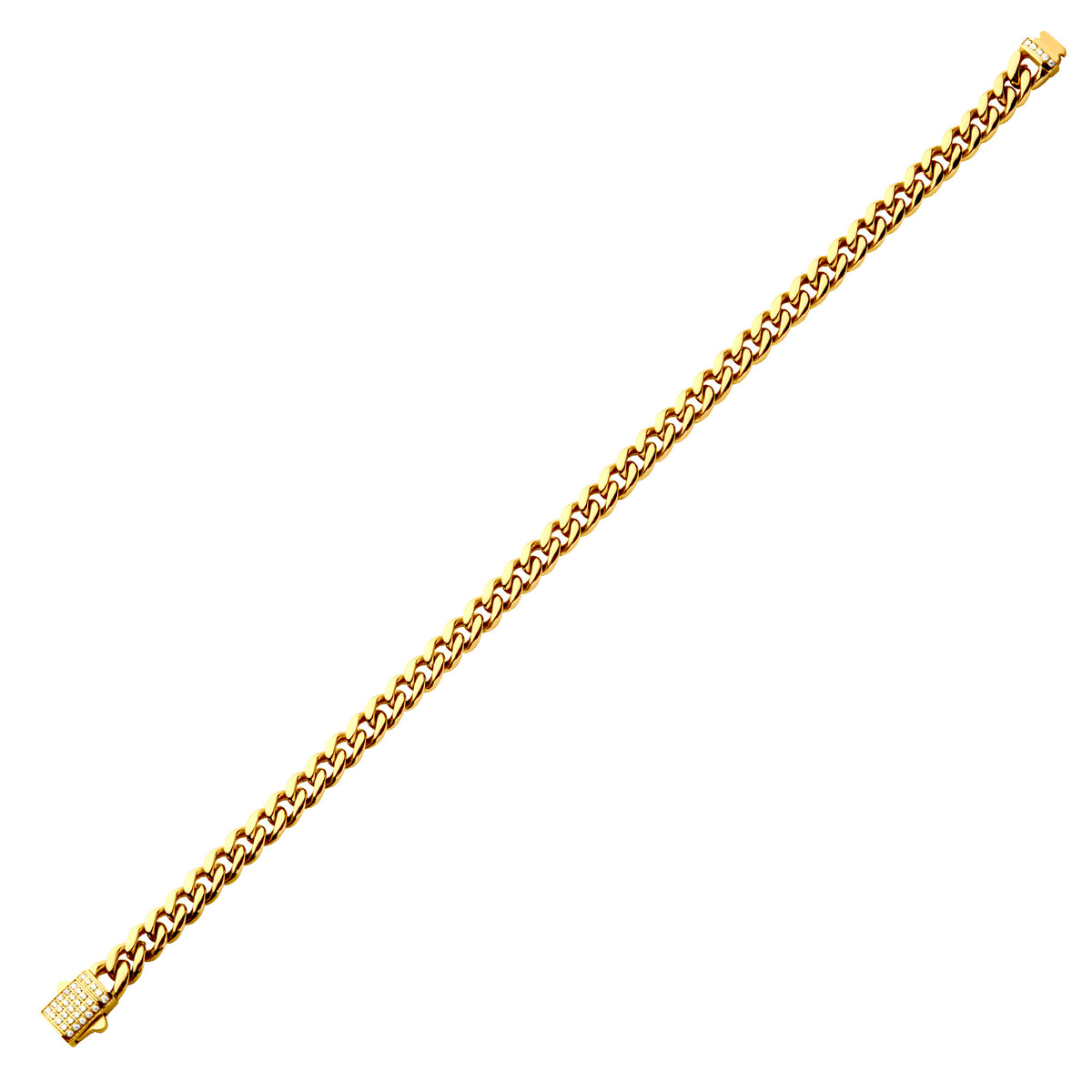 6mm Gold CZ Miami Cuban Bracelet