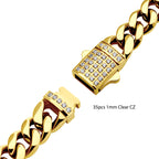 6mm Gold CZ Miami Cuban Bracelet