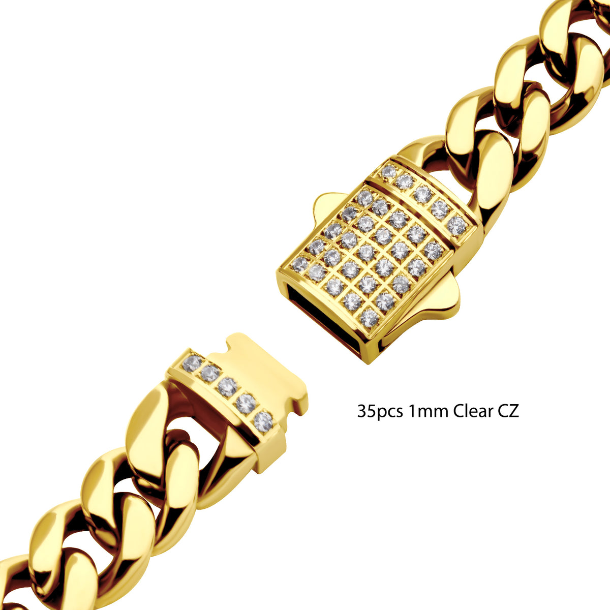 6mm Gold CZ Miami Cuban Bracelet