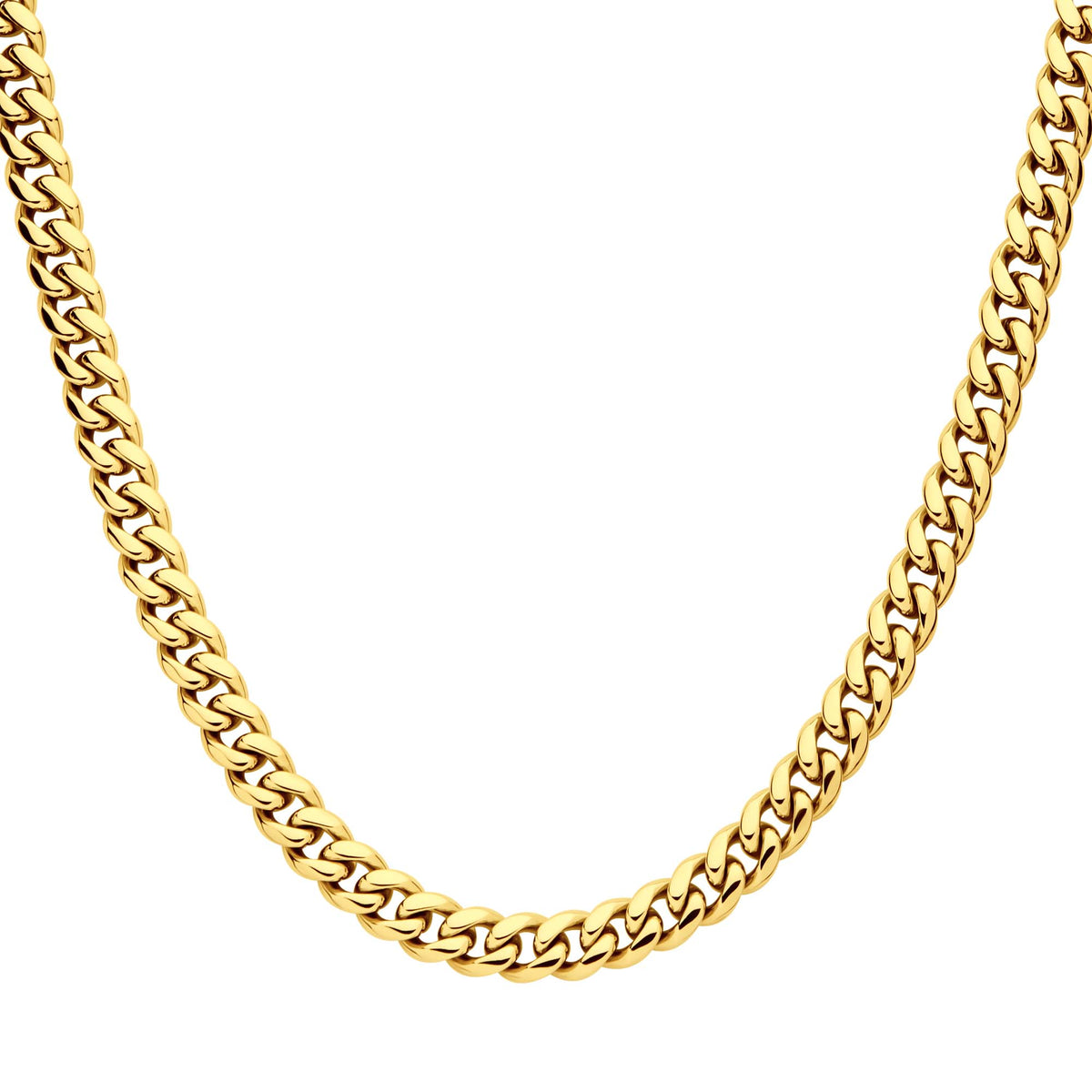 8mm Gold CZ Miami Cuban Necklace