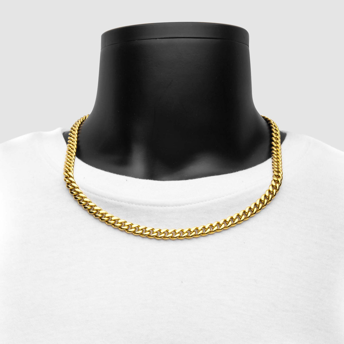 8mm Gold CZ Miami Cuban Necklace