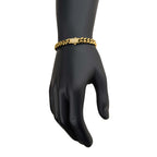8mm Gold CZ Miami Cuban Bracelet [NSTC2108-8GP]