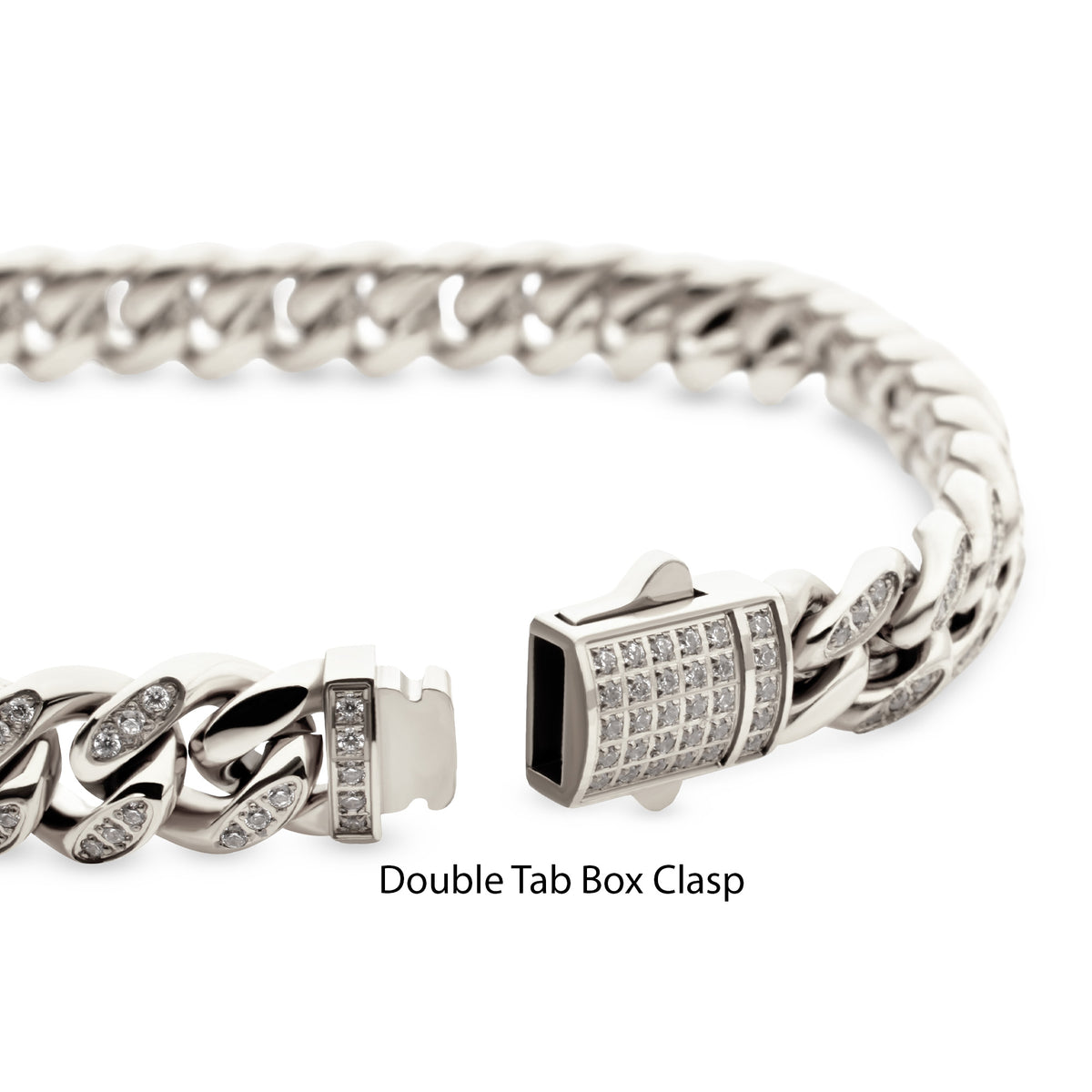 8mm Steel CZ Miami Cuban Bracelet