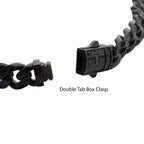 8mm Black Spinel Miami Cuban Bracelet