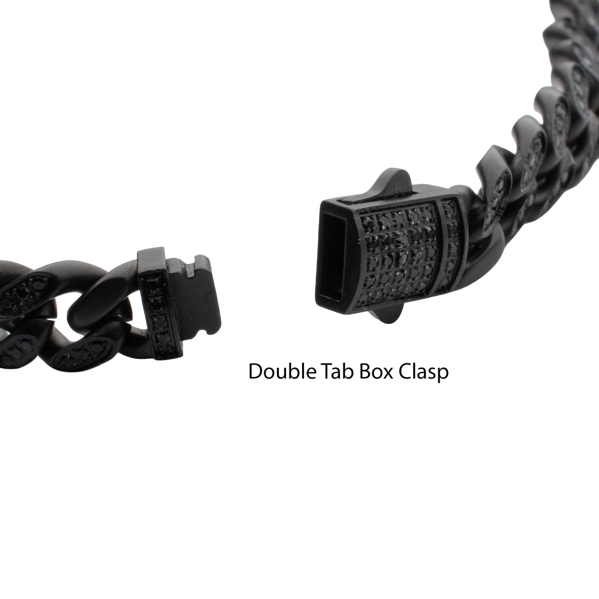8mm Black Spinel Miami Cuban Bracelet