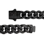 8mm Black Spinel Miami Cuban Bracelet