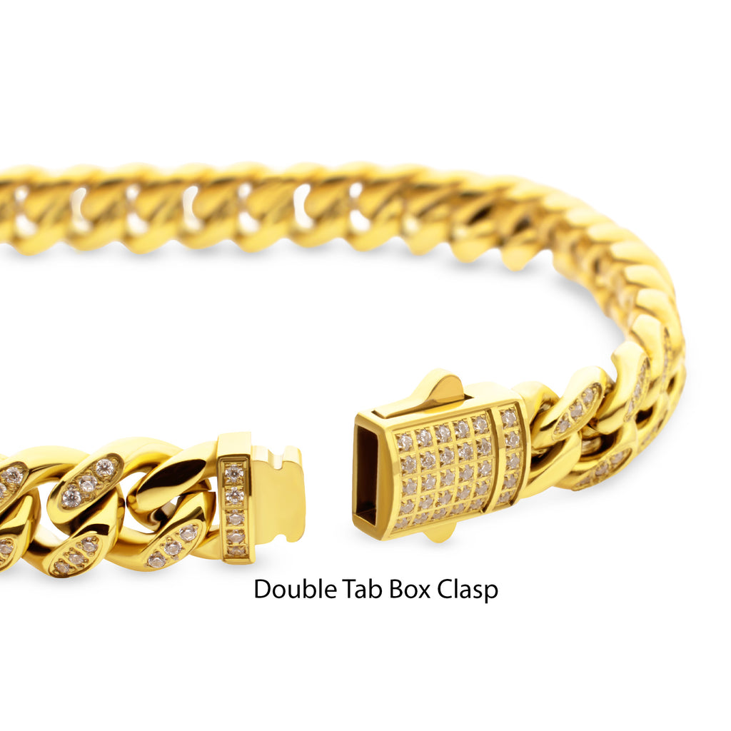 High Roller 8mm Gold CZ Miami Cuban Bracelet