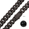 12mm Black Spinel Miami Cuban Necklace