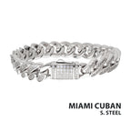 12mm Gold CZ Miami Cuban Bracelet
