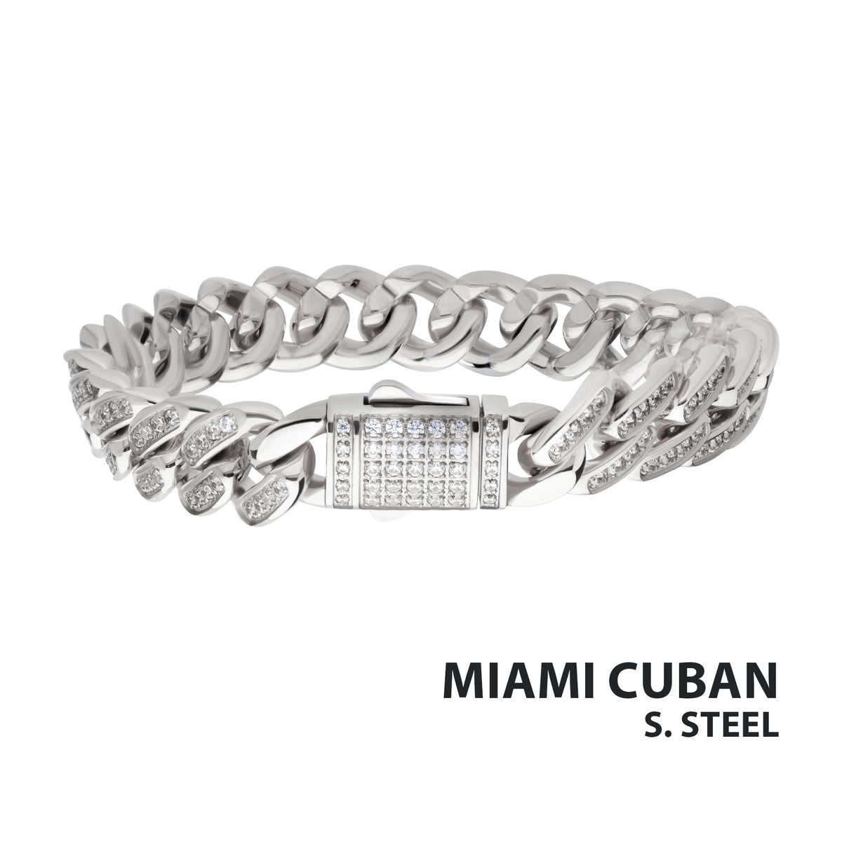 12mm Gold CZ Miami Cuban Bracelet