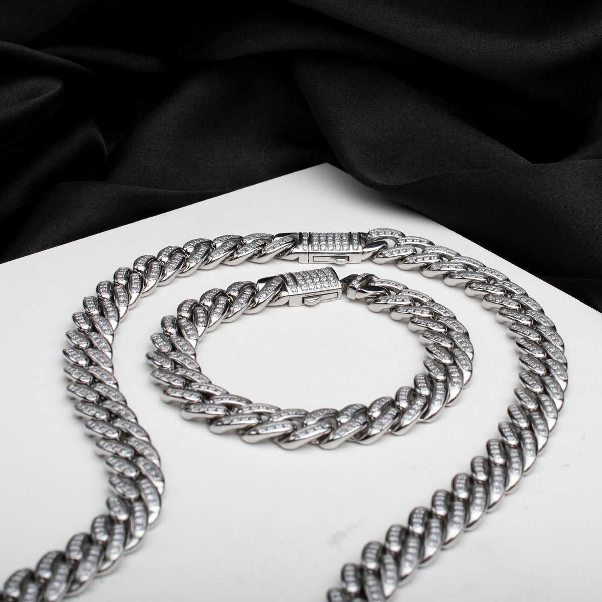 12mm Gold CZ Miami Cuban Bracelet