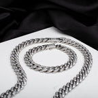 12mm Steel CZ Miami Cuban Bracelet