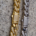 12mm Steel CZ Miami Cuban Bracelet