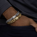 12mm Steel CZ Miami Cuban Bracelet