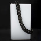 12mm Black Spinel Miami Cuban Bracelet
