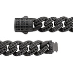 12mm Gunmetal Black Spinel Miami Cuban Bracelet