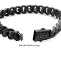12mm Gunmetal Black Spinel Miami Cuban Bracelet